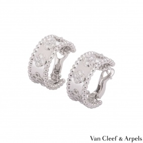 Van Cleef & Arpels White Gold Perl?e Clovers Earrings VCARO2ML00